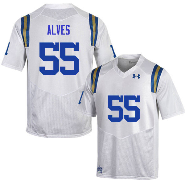 Men #55 Michael Alves UCLA Bruins Under Armour College Football Jerseys Sale-White